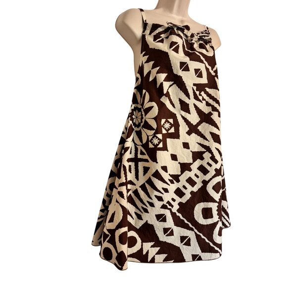BDG Urban Outfitters Size Large Dress NWT $49 Brown White Pockets - Picture 4 of 13